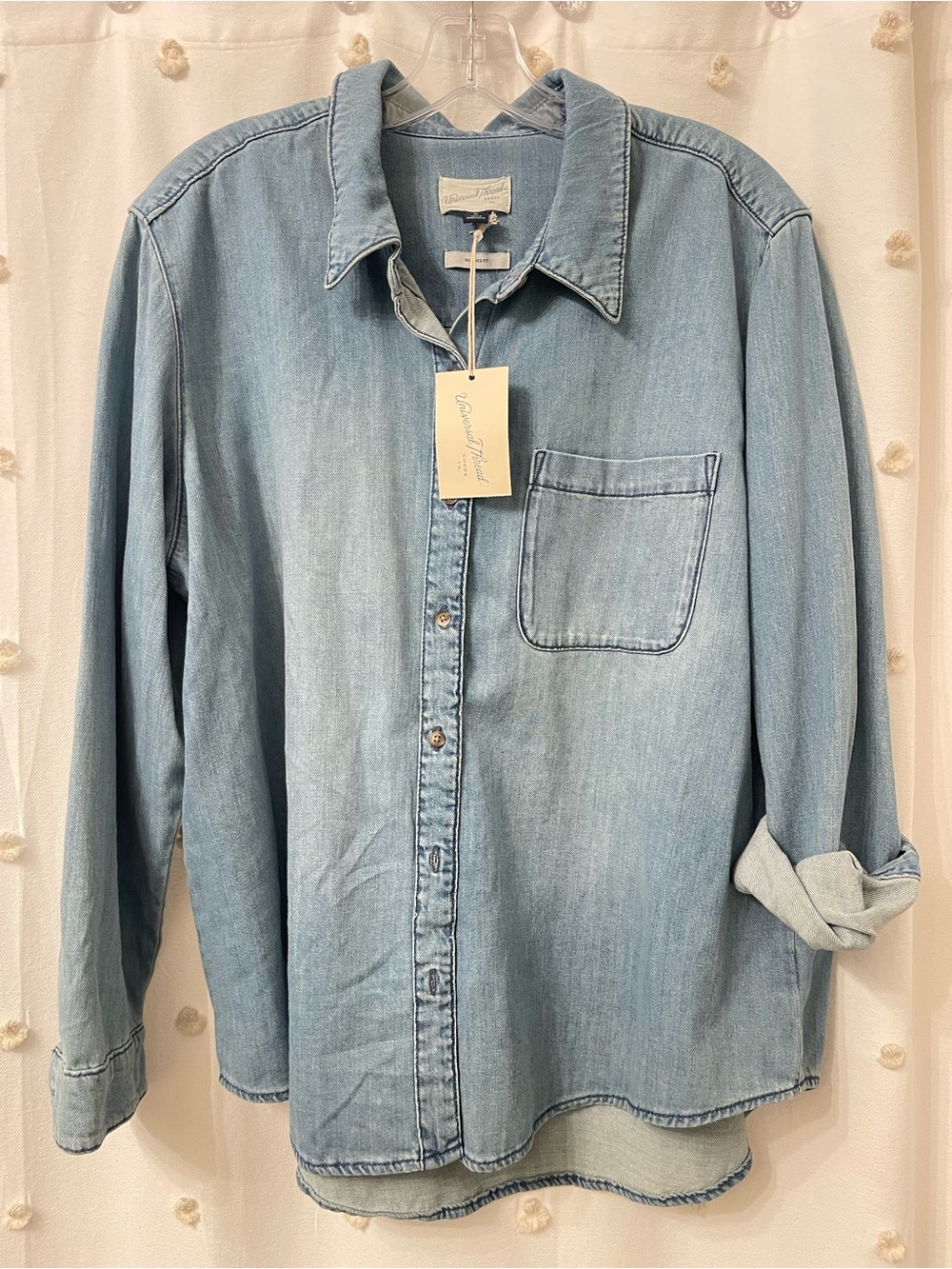 Universal Thread Light Blue Denim Button-Down Shirt